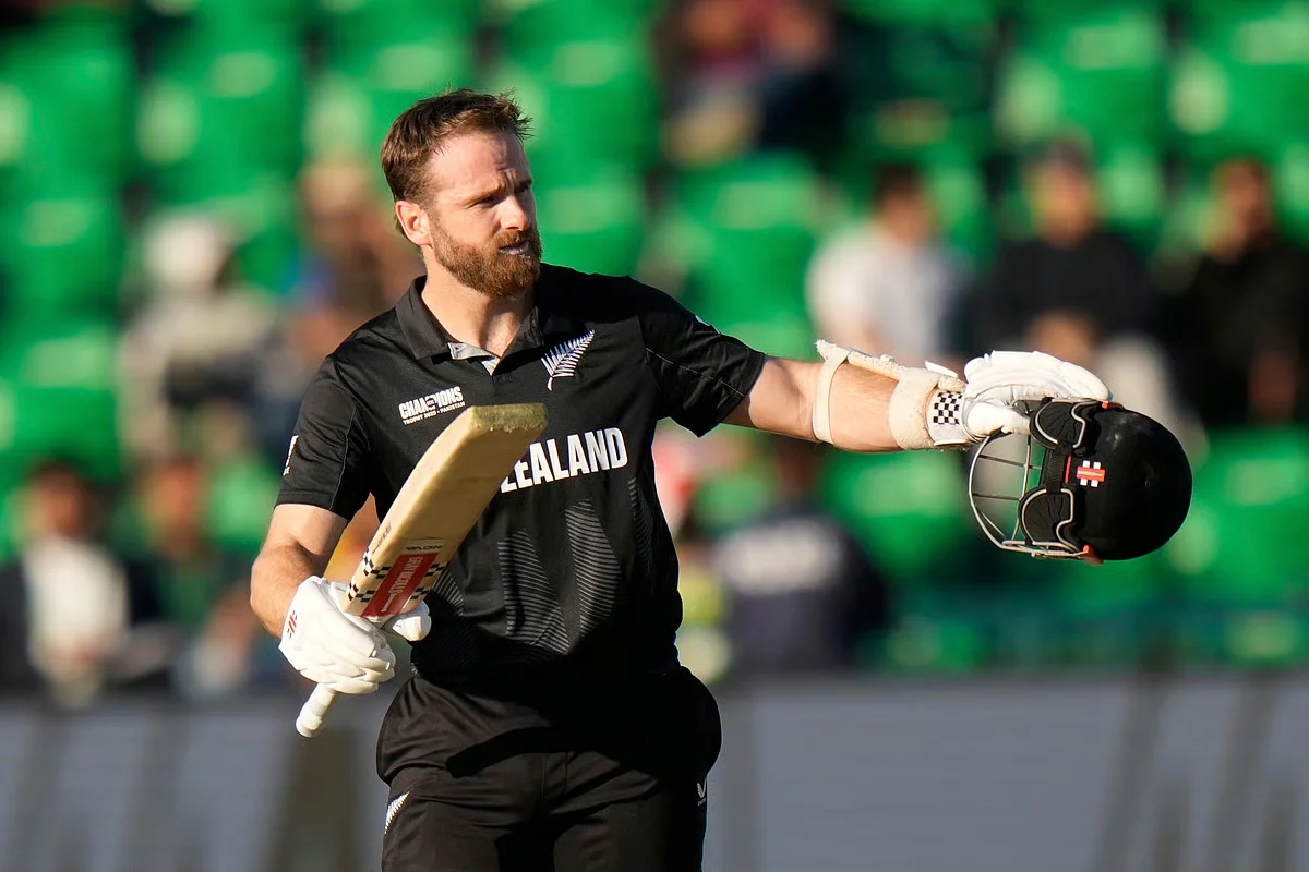 Kane Williamson batting in his signature composed style — the defining image of New Zealand's greatest modern cricketer
