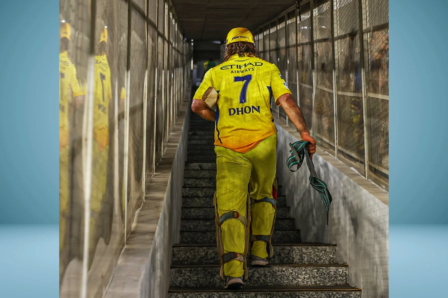 MS Dhoni walking back to the pavilion for the last time — a walk that millions watched but only he truly felt