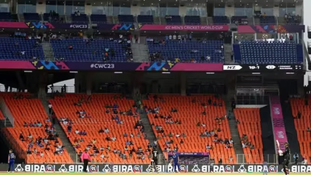 Empty stands during a bilateral ODI match showing lack of crowd interest