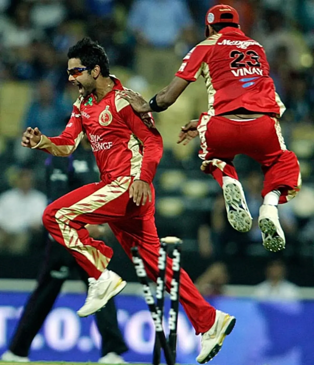 A young Virat Kohli batting for RCB in the early IPL seasons